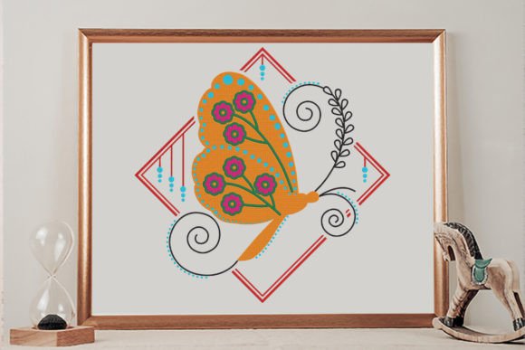 Boho Floral Butterfly