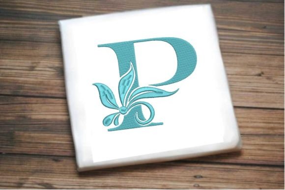 Elegant Floral Alphabet Letter P