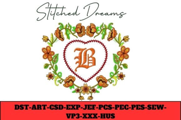Floral Heart Letter B Review