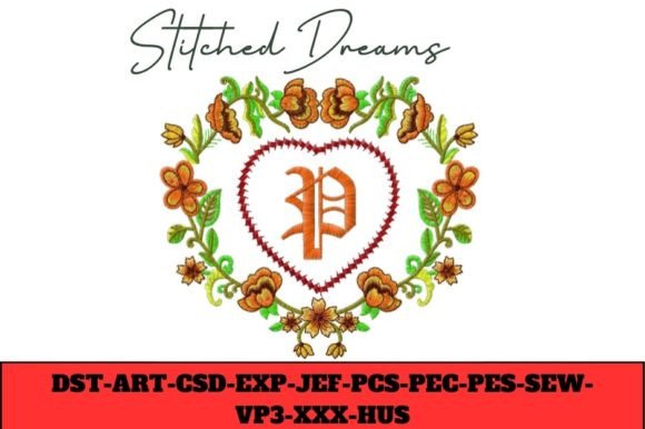 Floral Heart Letter P Review