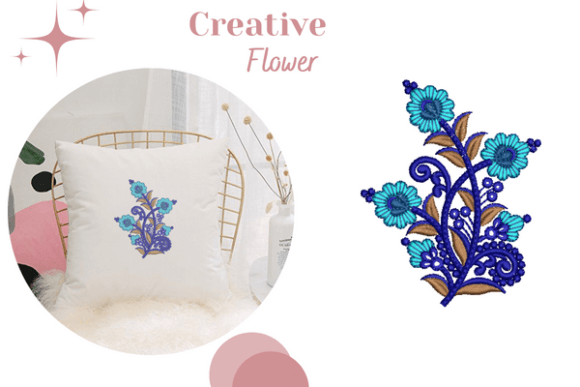 Stylish Flower Embroidery Design